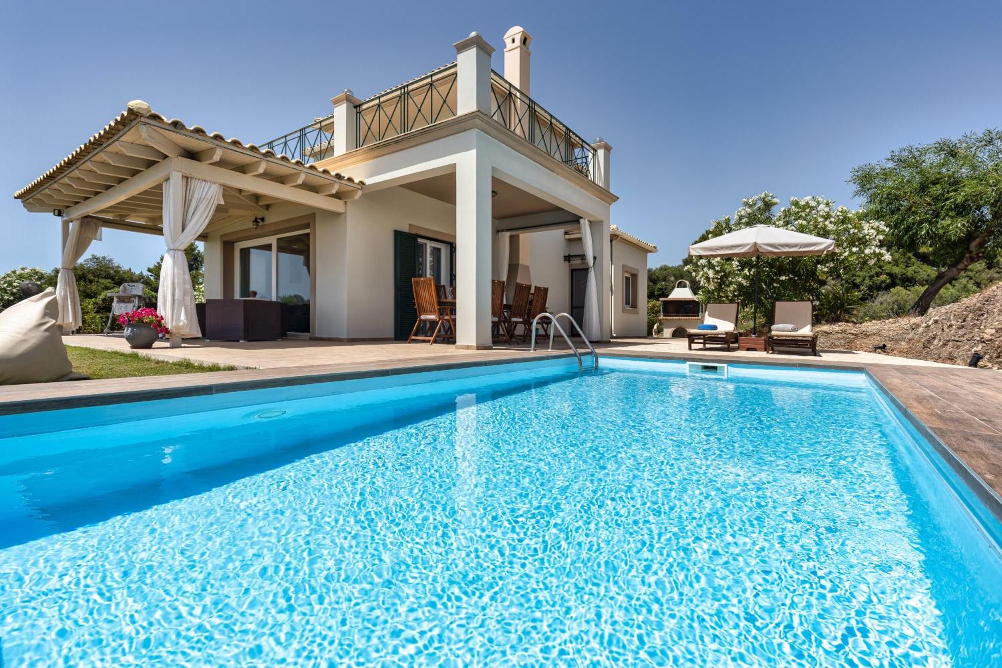 Villa Vardia-Amazing Seaviews With Heated Pool Sinarades Экстерьер фото