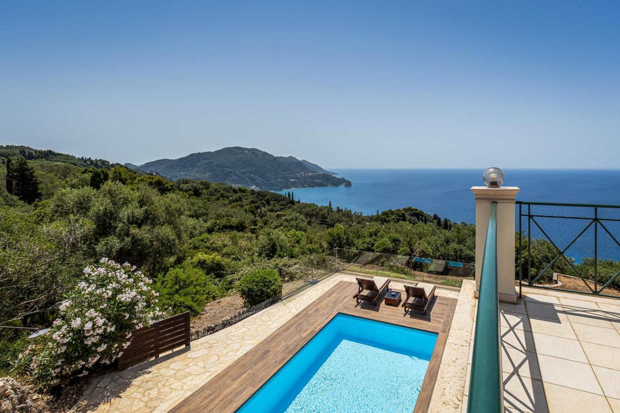 Villa Vardia-Amazing Seaviews With Heated Pool Sinarades Экстерьер фото