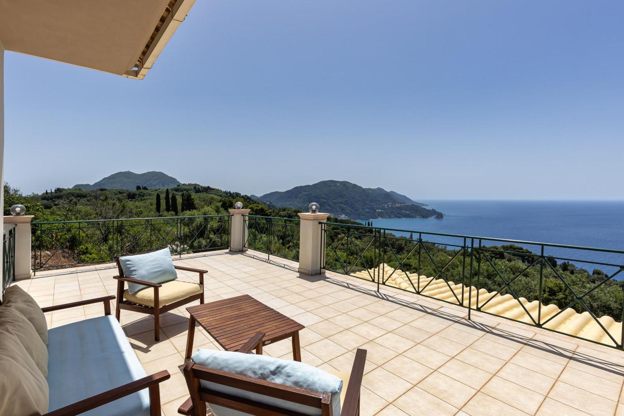 Villa Vardia-Amazing Seaviews With Heated Pool Sinarades Экстерьер фото